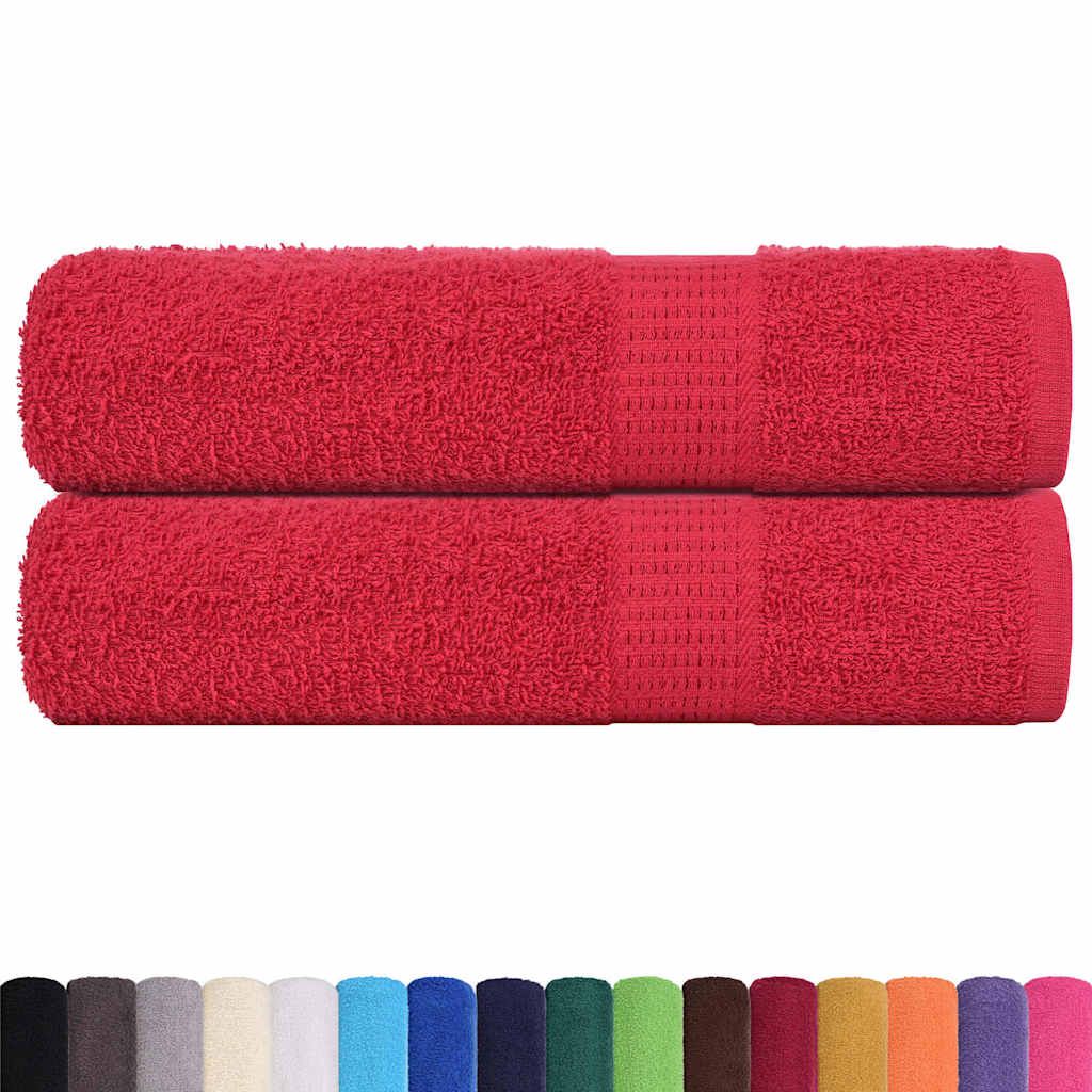 Asciugamani da doccia FROGN 2 pezzi Rosso 70x140 cm 360 g/m² vidaXL