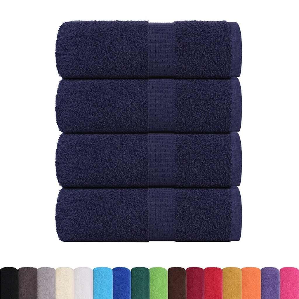 Asciugamani da bagno FROGN 4 pz Blu navy 30x30 cm 360 g/m² vidaXL