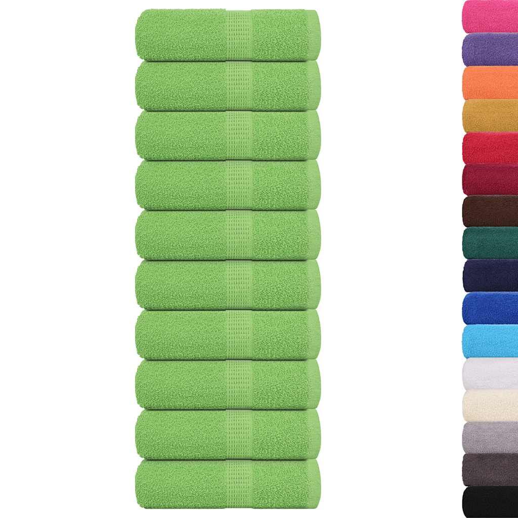 Asciugamani per ospiti FROGN 10 pz Verde mela 30x50 cm 360 g/m² vidaXL