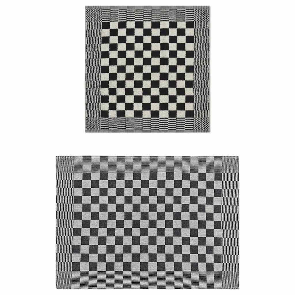 Set Strofinacci 20 pz in Cotone Nero e Bianco vidaXL