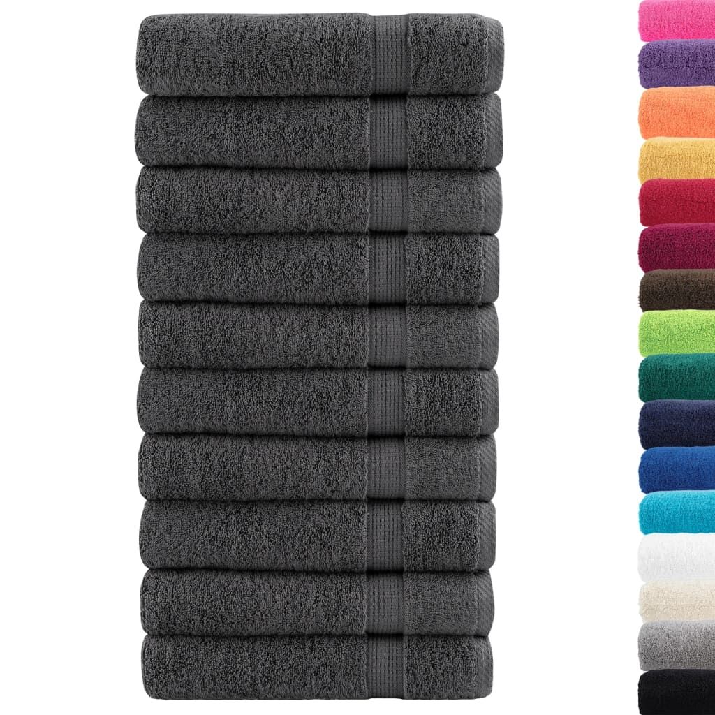 Asciugamani Premium SOLUND 50 pz Antracite 50x100 cm 600 g/m² vidaXL