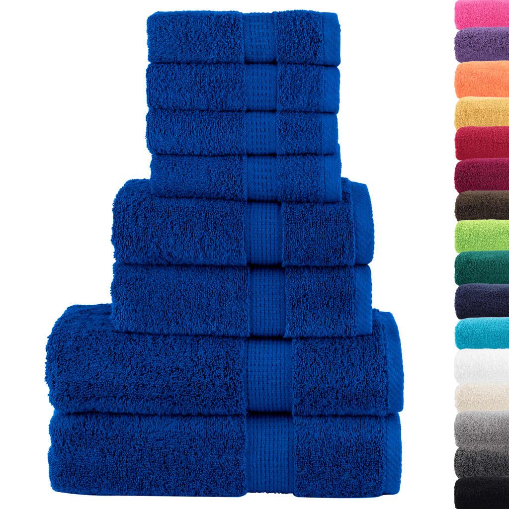 Set ASciugamani SOLUND 8 pz Blu 600 gsm vidaXL