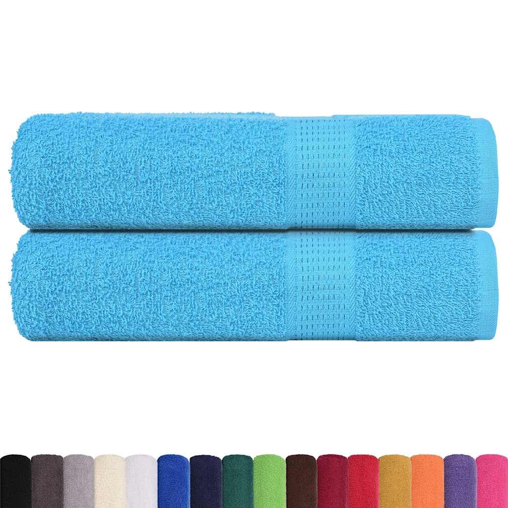 Asciugamani da doccia FROGN 2 pz Turchese 70x140 cm 360 g/m² vidaXL
