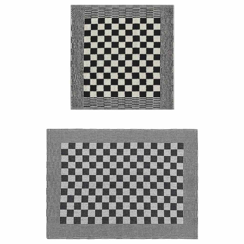 Set Strofinacci 10 pz in Cotone Nero e Bianco vidaXL