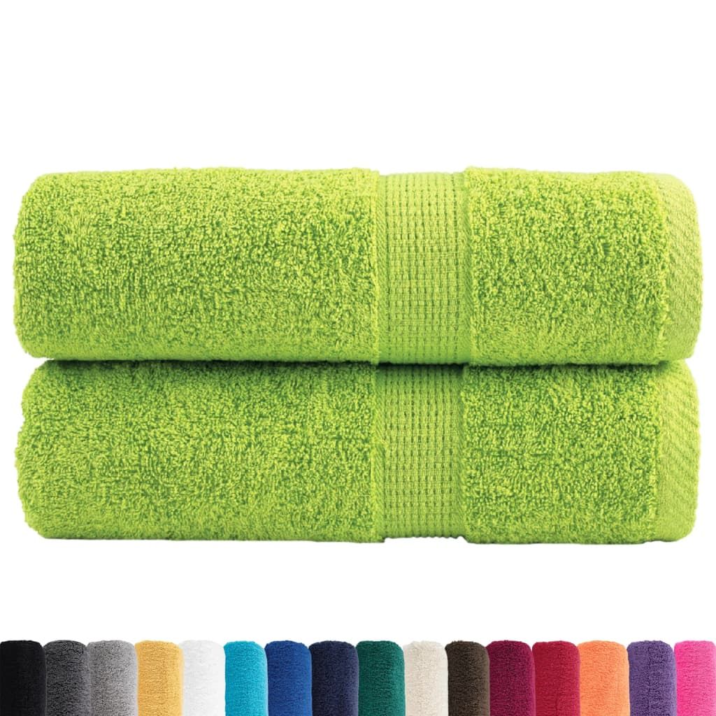 Asciugamani per Ospiti SOLUND 2pz Verdi 30x50 cm 600 gsm vidaXL
