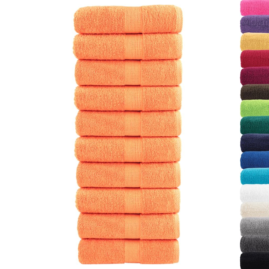 Asciugamani Premium SOLUND 10 pz Arancione 30x30 cm 600 g/m² vidaXL