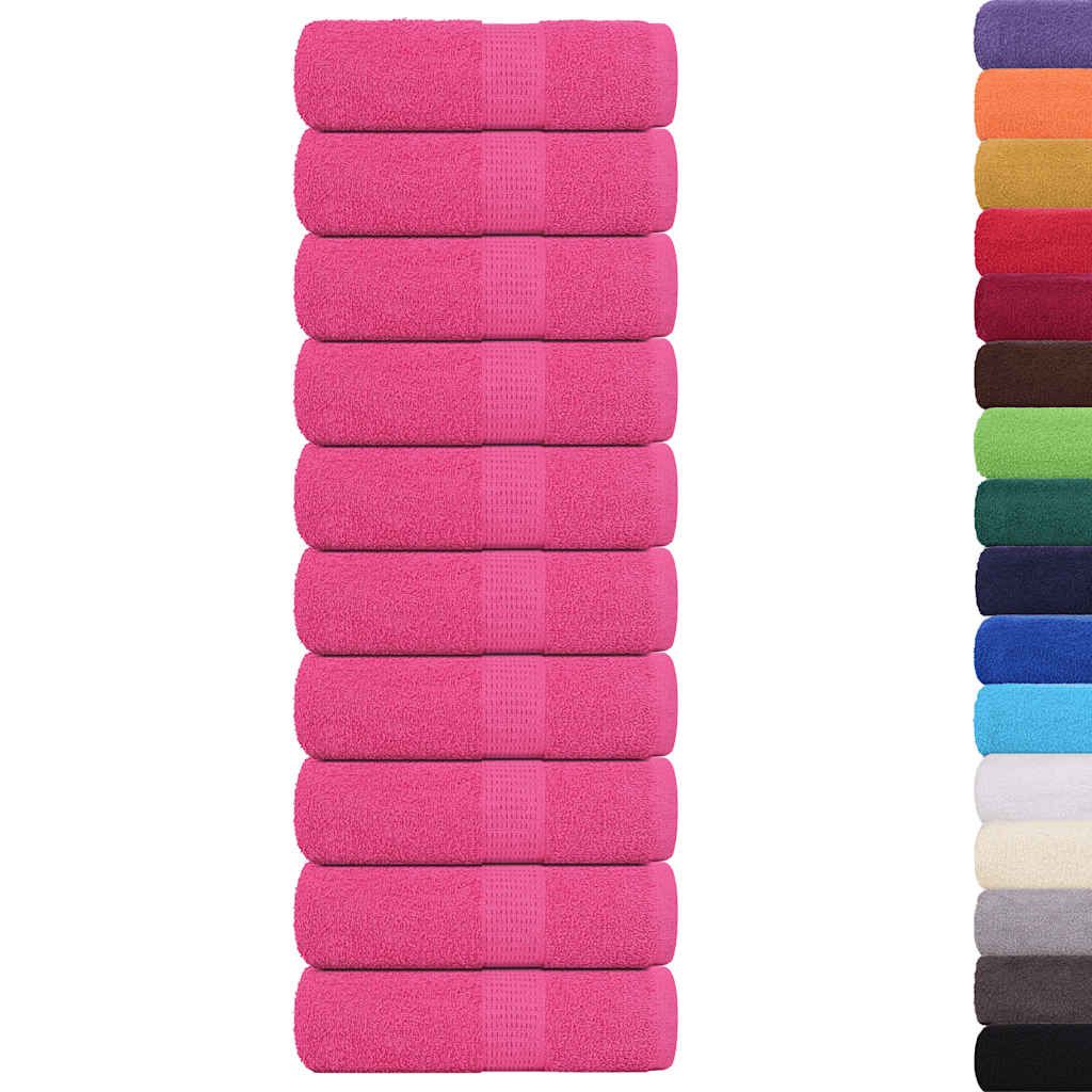 Asciugamani da bagno FROGN 10 pz Rosa 30x30 cm 360 g/m² vidaXL