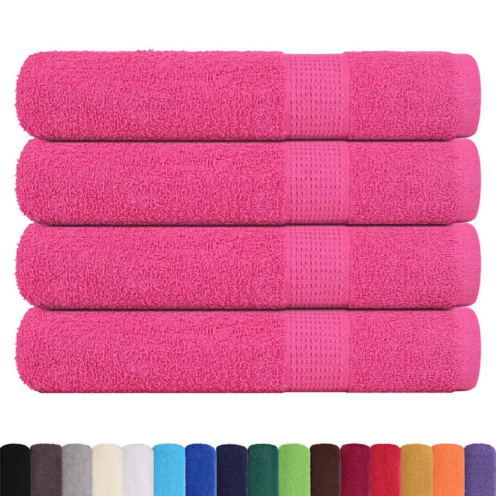 Asciugamani per sauna FROGN 4 pezzi Rosa 80x200 cm 360 g/m² vidaXL