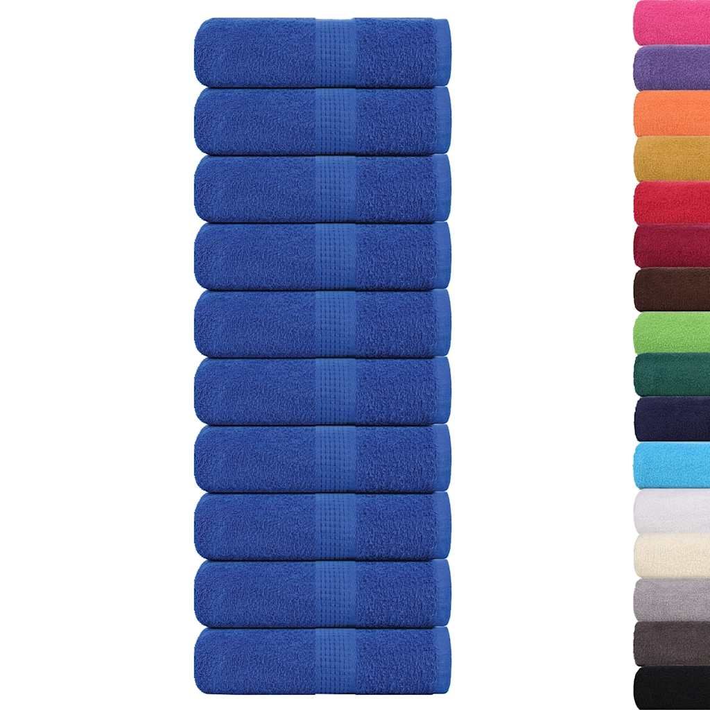 Asciugamani per ospiti FROGN 10 pz Blu 30x50 cm 360 g/m² vidaXL