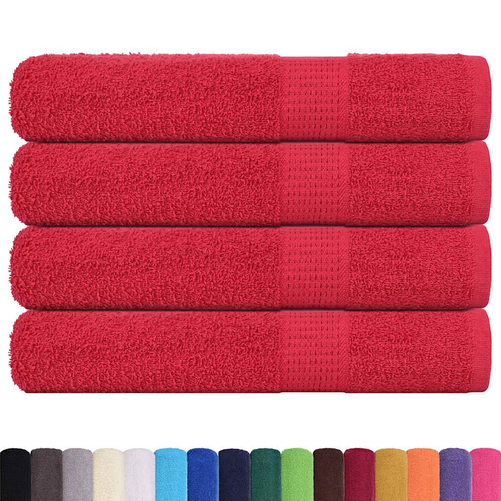 Asciugamani per sauna FROGN 4 pezzi Rosso 80x200 cm 360 g/m² vidaXL