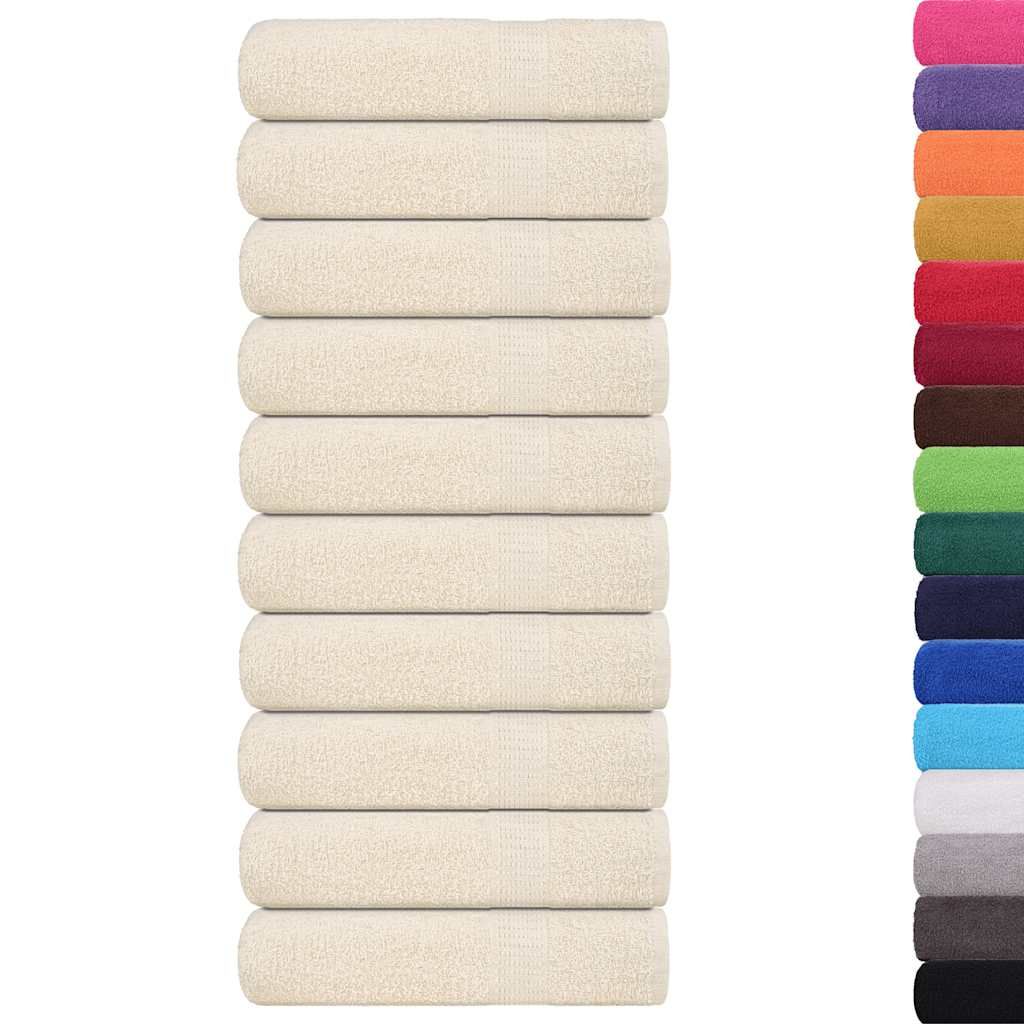 Asciugamani FROGN 10 pz Crema 50x100 cm 360 g/m² vidaXL