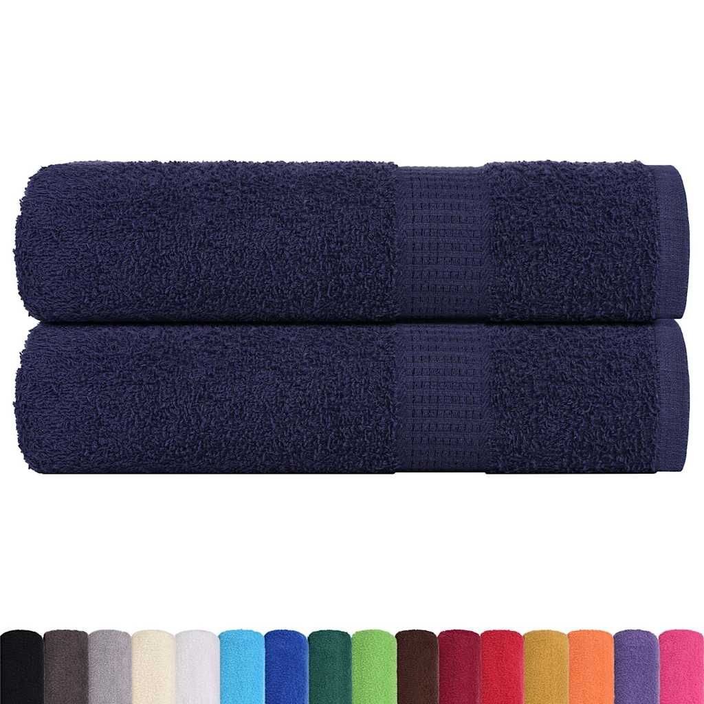Asciugamani FROGN 2 pz Blu Navy 50x100 cm 360 g/m² vidaXL