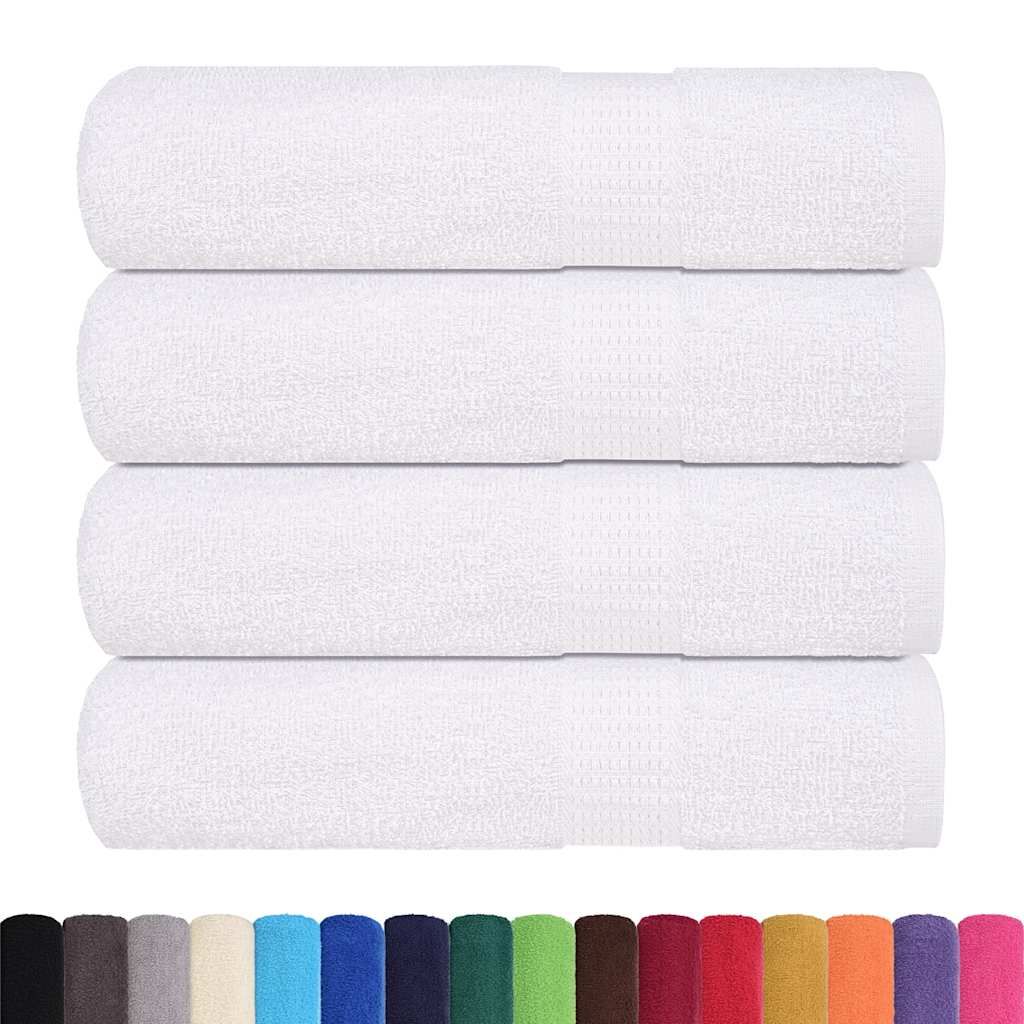 Asciugamani da bagno FROGN 4 pz Bianco 100x150 cm 360 g/m² vidaXL