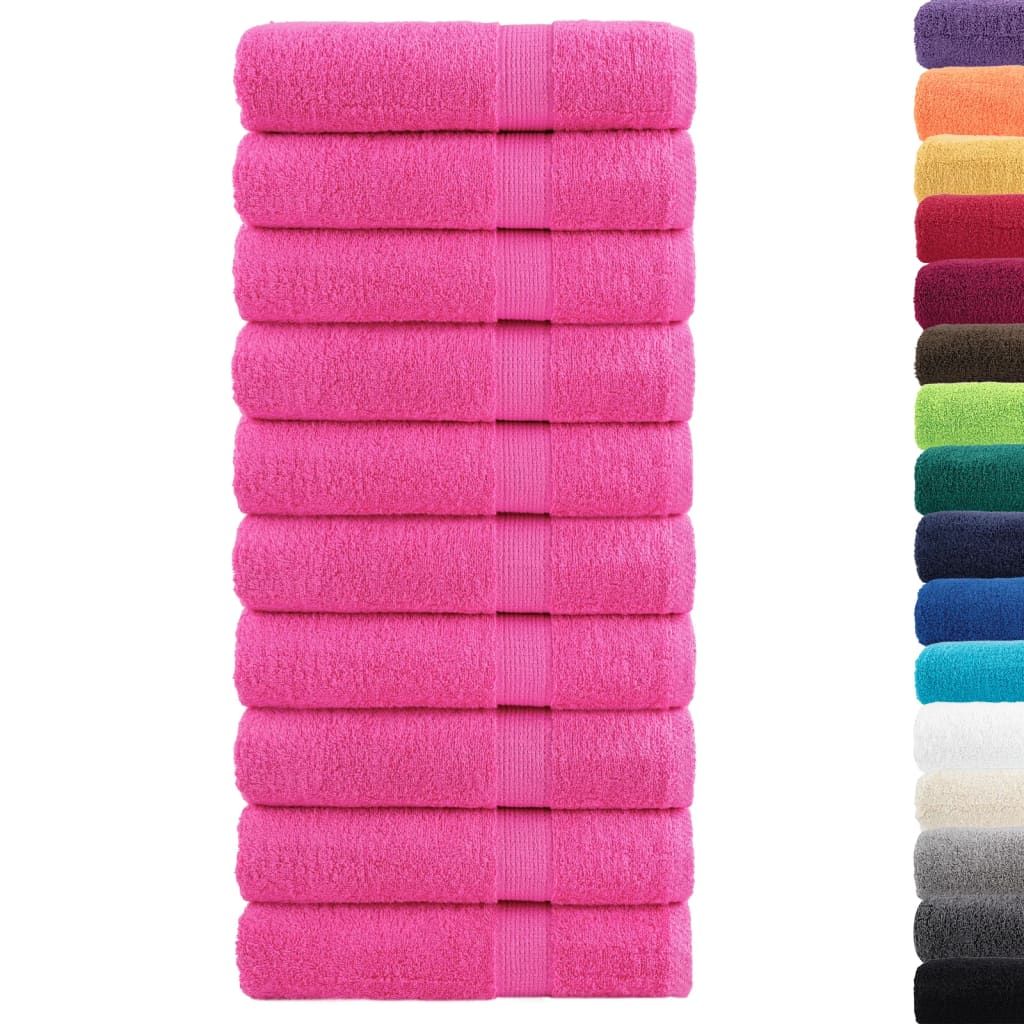 Asciugamani Premium SOLUND 10 pz Rosa 50x100 cm 600 g/m² vidaXL
