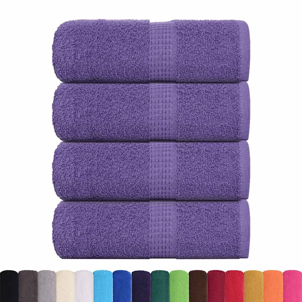 Asciugamani FROGN 4 pz Viola 30x30 cm 360 g/m² vidaXL