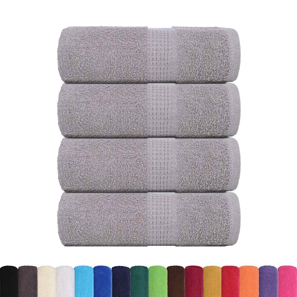 Asciugamani da bagno FROGN 4 pz Grigio 30x30 cm 360 g/m² vidaXL