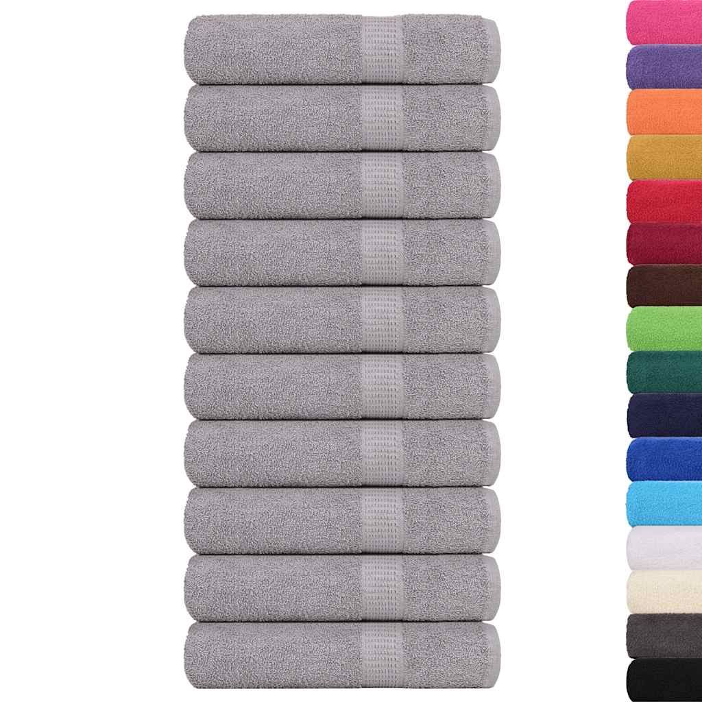 Asciugamani da bagno FROGN 10 pz Grigio 100x150 cm 360 g/m² vidaXL