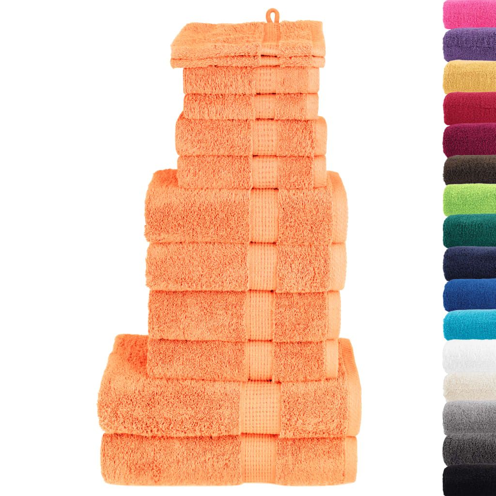 Set ASciugamani SOLUND 12 pz Arancioni 600 gsm vidaXL