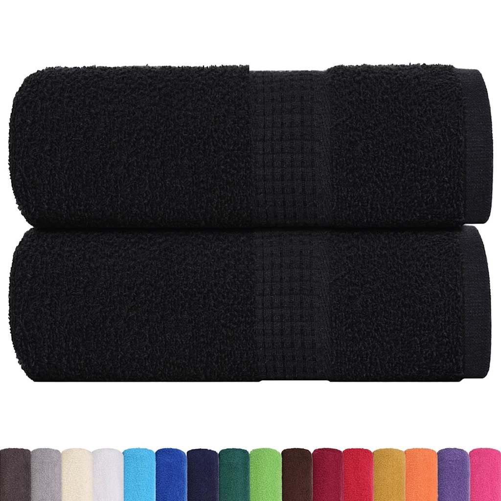Asciugamani FROGN 2 pz Nero 30x30 cm 360 g/m² vidaXL