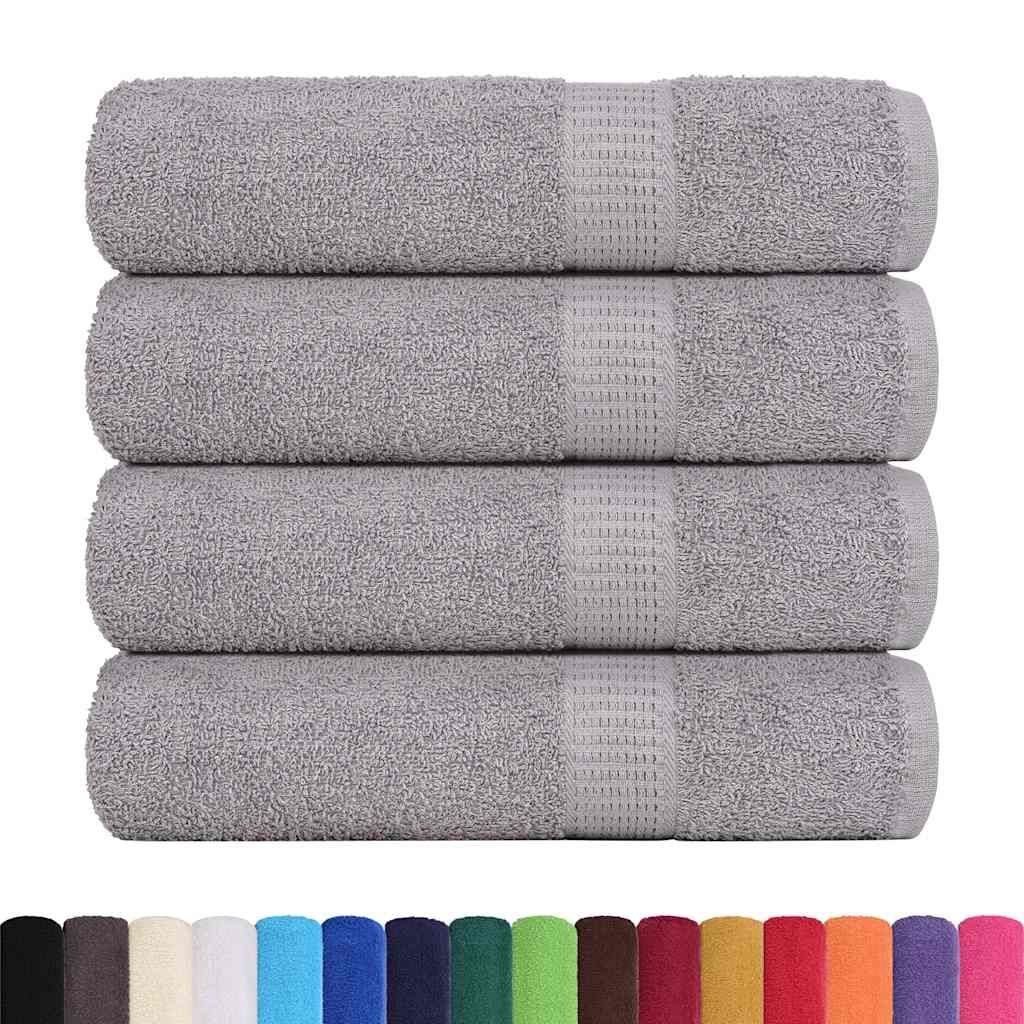 Asciugamani da doccia FROGN 4 pz Grigio 70x140 cm 360 g/m² vidaXL
