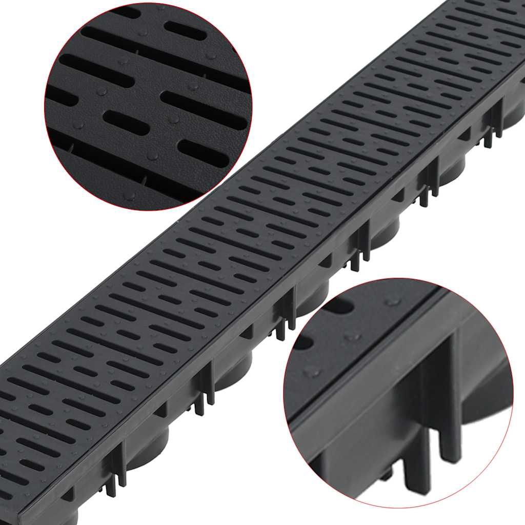 Canalette di Drenaggio in Plastica 3 m vidaXL