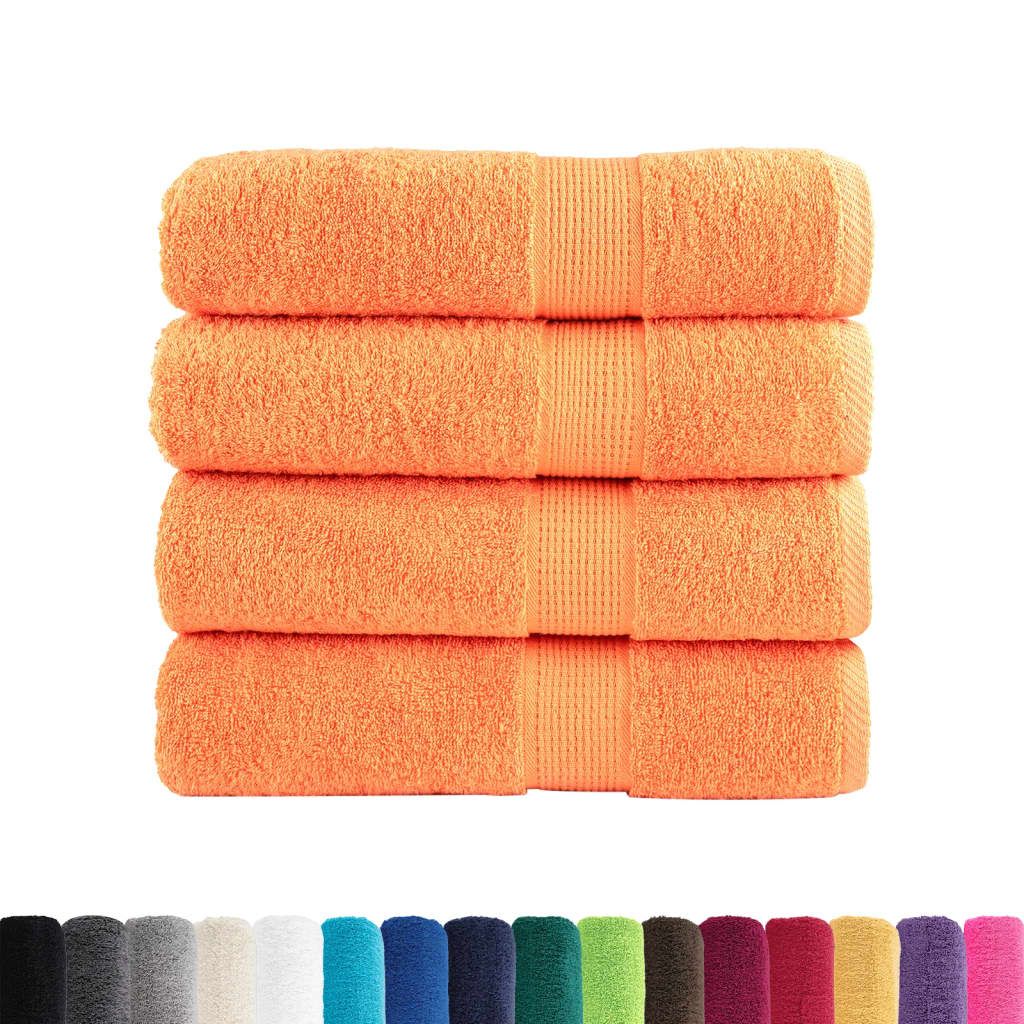 Asciugamani Doccia SOLUND 4 pz Arancioni 70x140cm 600 g/m² vidaXL