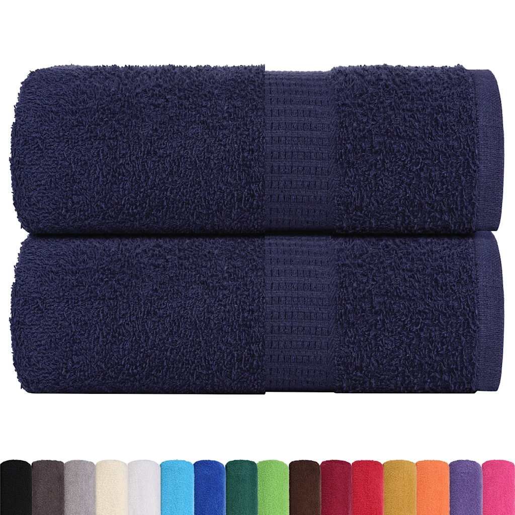 Asciugamani per ospiti FROGN 2 pz Blu navy 30x50 cm 360 g/m² vidaXL
