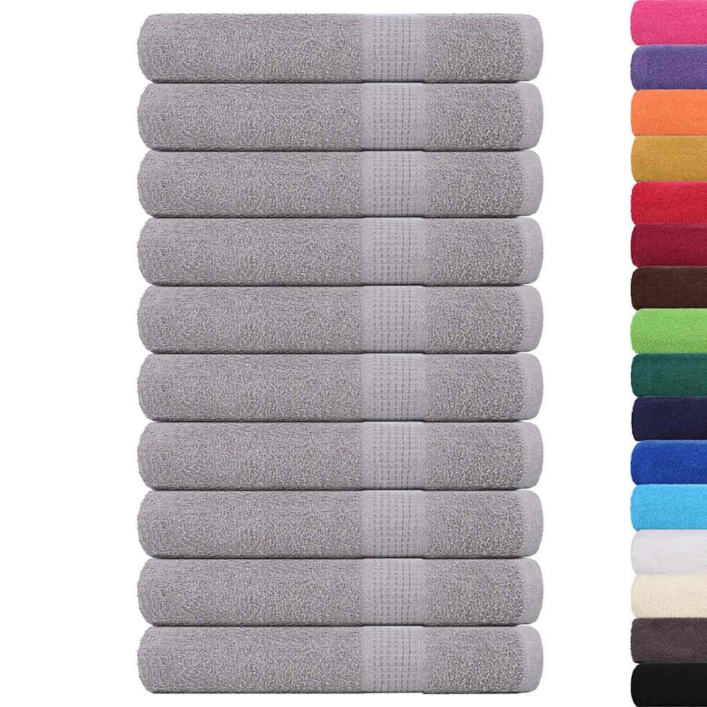 Asciugamani per sauna FROGN 10 pz Grigio 80x200 cm 360 g/m² vidaXL