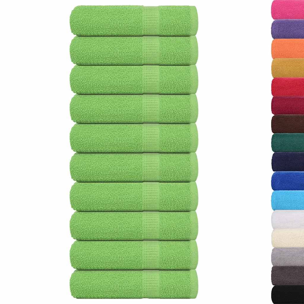 Asciugamani FROGN 10 pz Verde Mela 50x100 cm 360 g/m² vidaXL