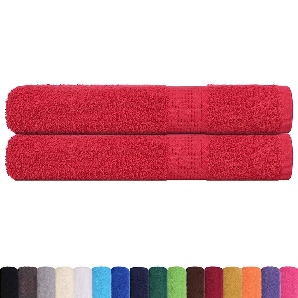 Asciugamani FROGN 2 pz Rosso 100x200 cm 360 g/m² vidaXL
