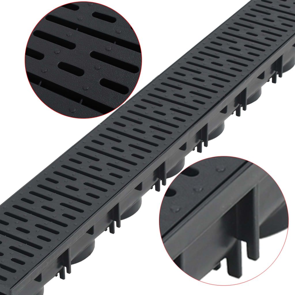 Canalette di Drenaggio in Plastica 2 m vidaXL