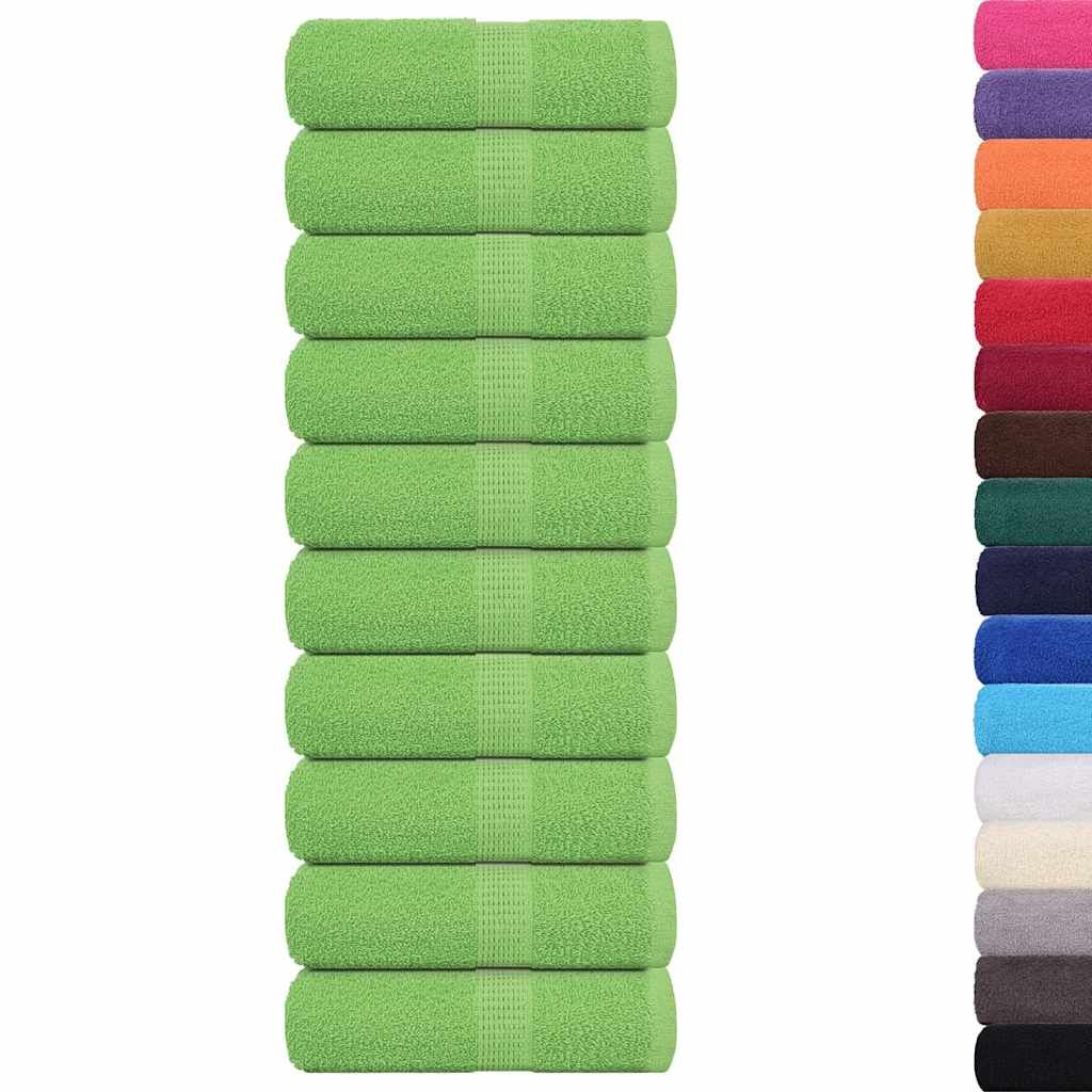 Asciugamani FROGN 10 pz Verde Mela 30x30 cm 360 g/m² vidaXL