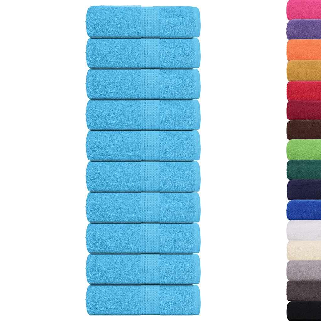 Asciugamani per ospiti FROGN 10 pz Turchese 30x50 cm 360 g/m² vidaXL
