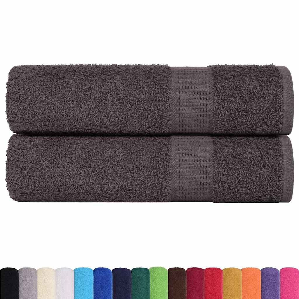 Asciugamani da bagno FROGN 2 pz Antracite 100x150 cm 360 g/m² vidaXL
