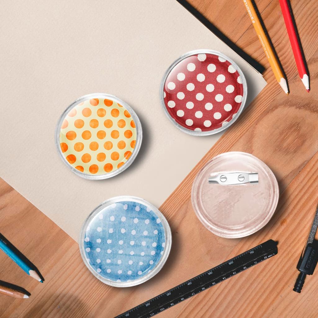Bottoni per Badge con Spilla 100 Set in Acrilico 37 mm vidaXL