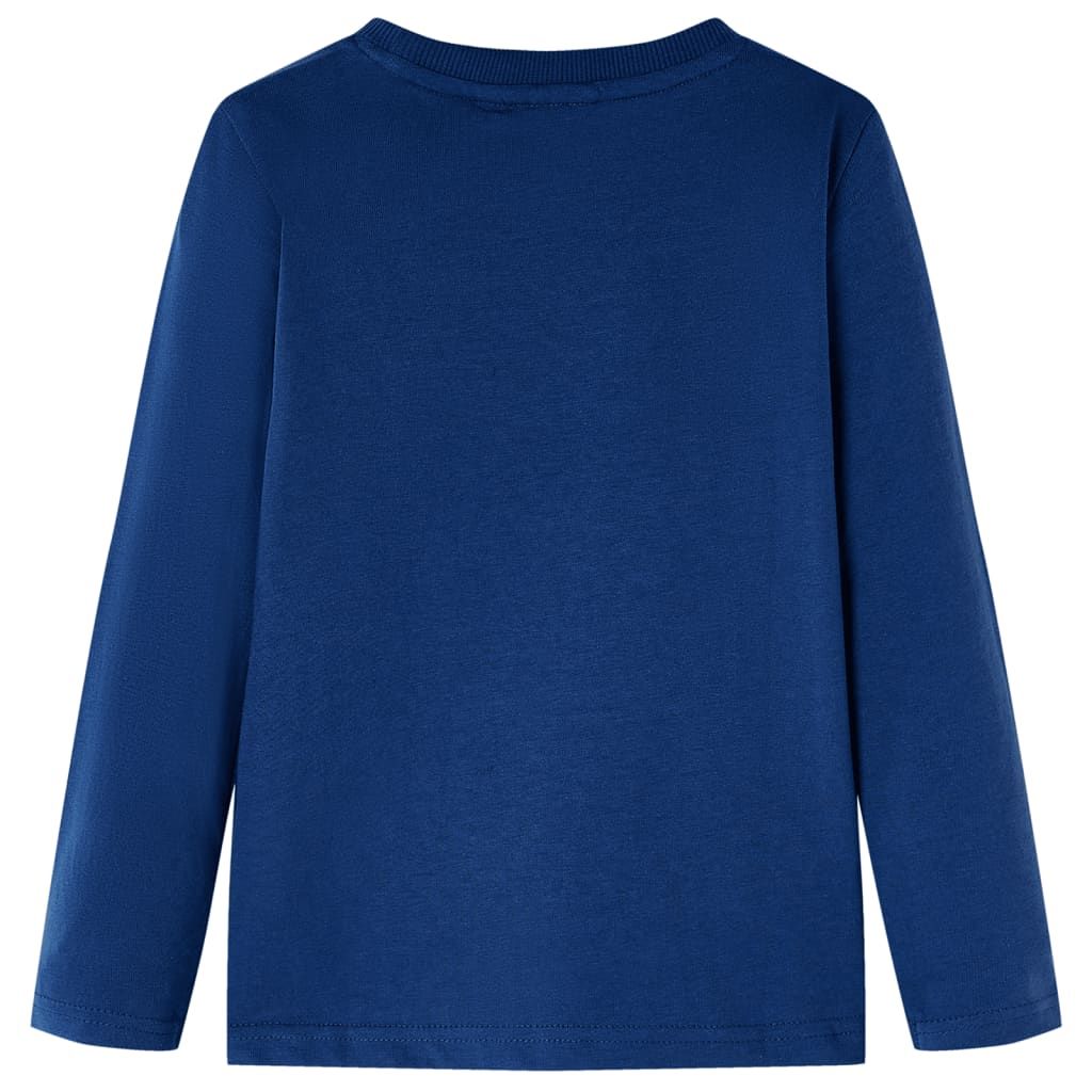 Maglietta da Bambino a Maniche Lunghe Blu Jeans 128 vidaXL