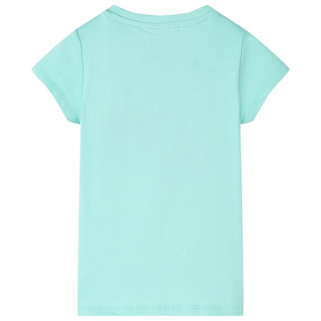 Maglietta da Bambina Menta Chiaro 116 vidaXL