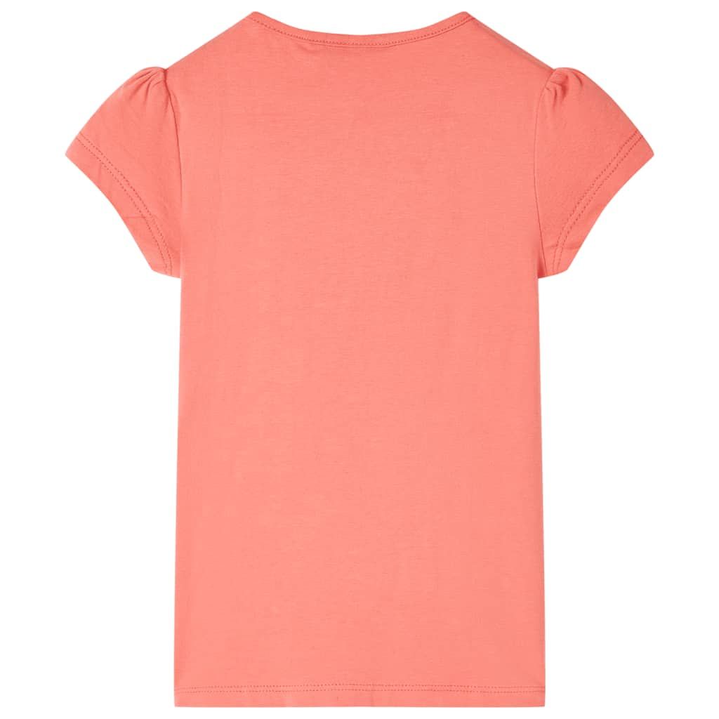 Maglietta da Bambina Corallo 116 vidaXL
