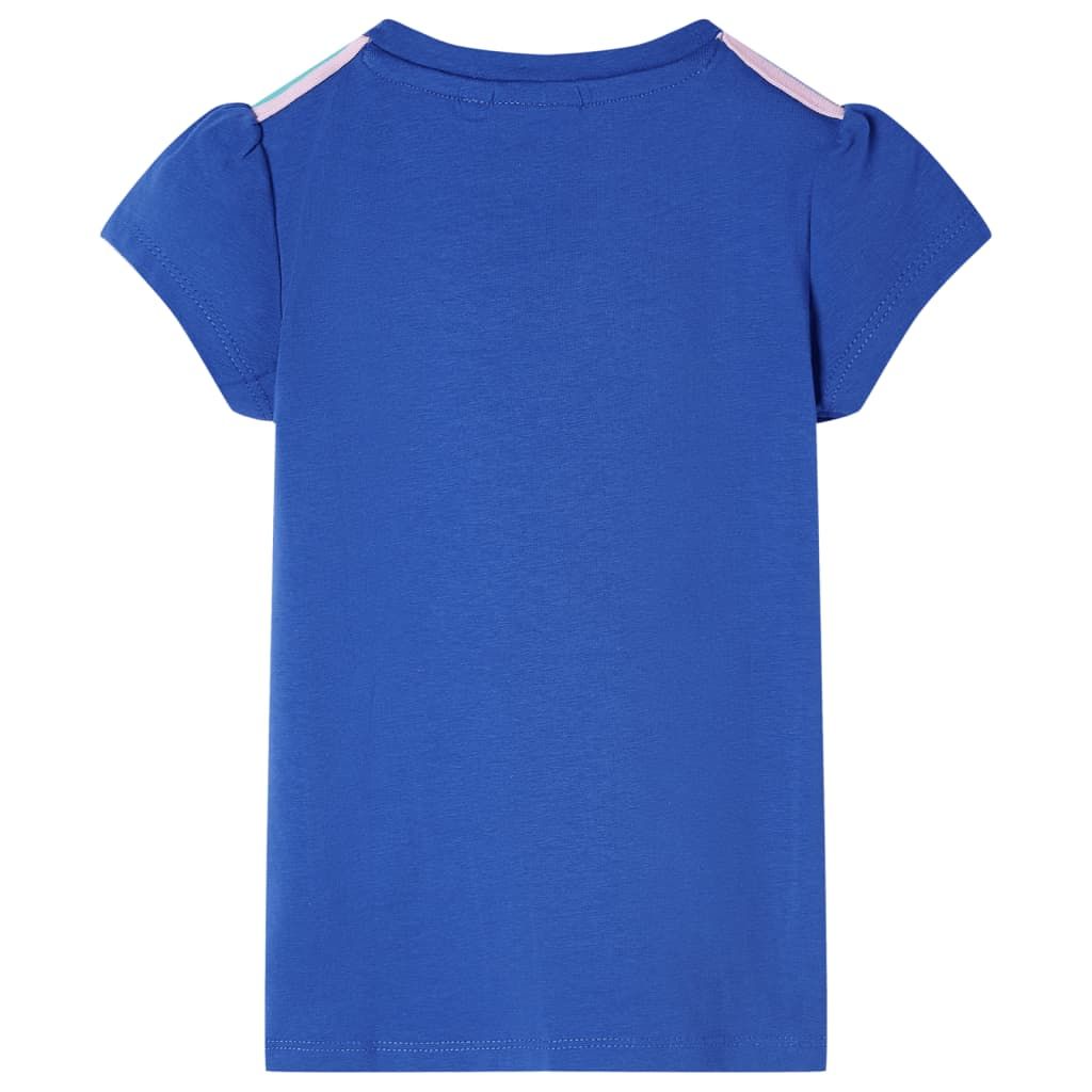 Maglietta da Bambina Blu Cobalto 116 vidaXL