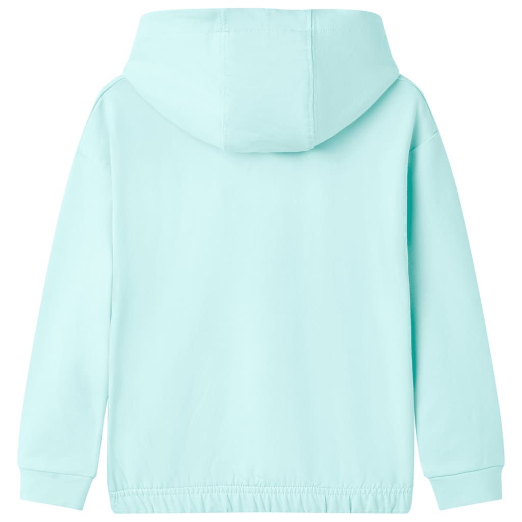Felpa con Cappuccio da Bambina Acqua Chiaro 140 vidaXL