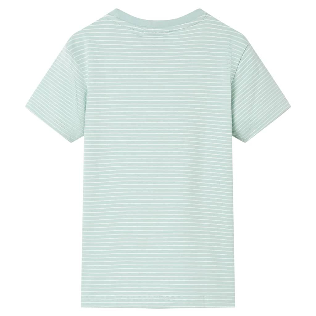 Maglietta da Bambino con Strisce Menta Chiaro 116 vidaXL