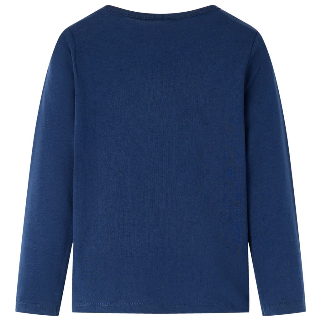 Maglietta da Bambina Maniche Lunghe Blu Marino 104 vidaXL