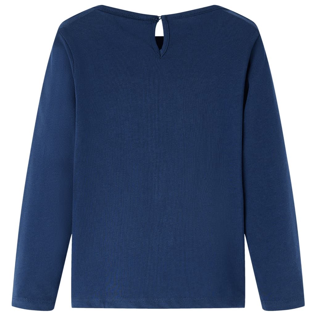 Maglietta per Bambini Maniche Lunghe Blu Marino 140 vidaXL