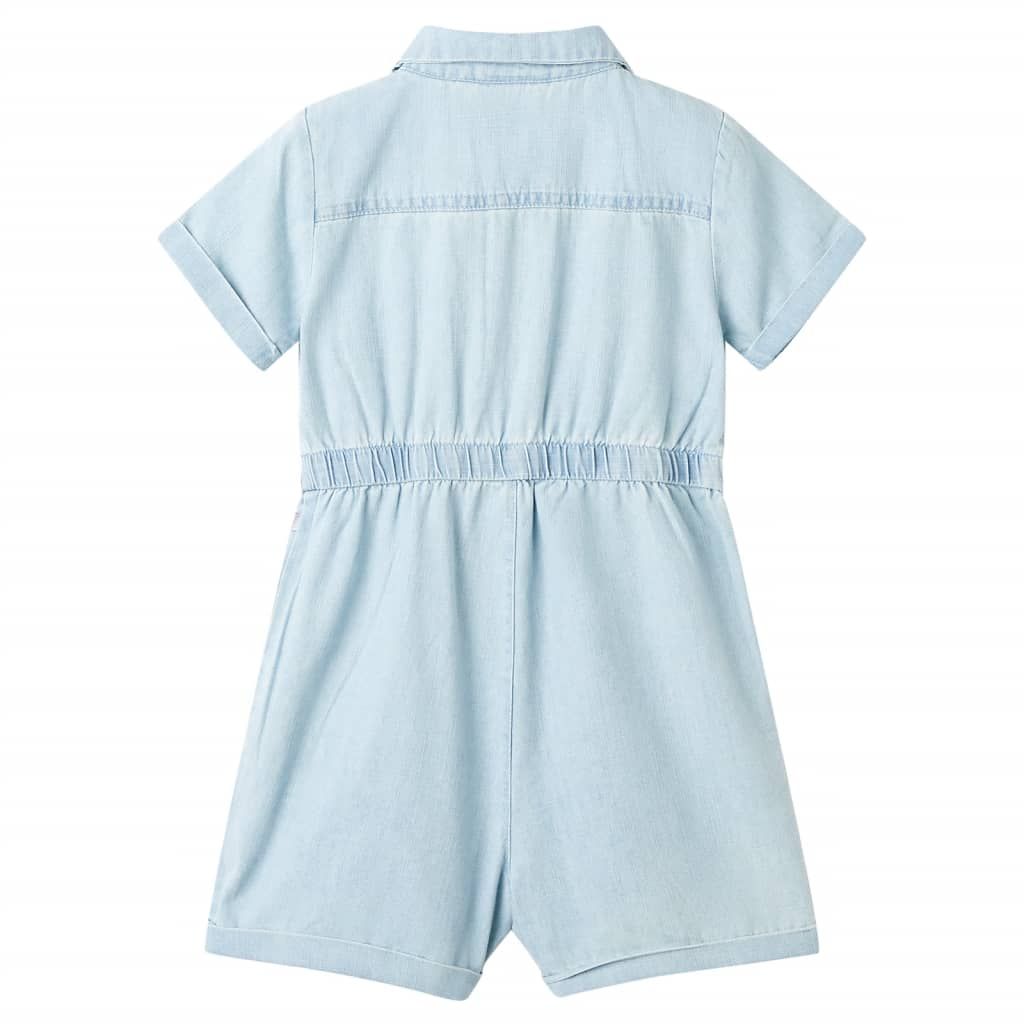 Tutina da Bambina a Maniche Corte Blu Tenue 128 vidaXL