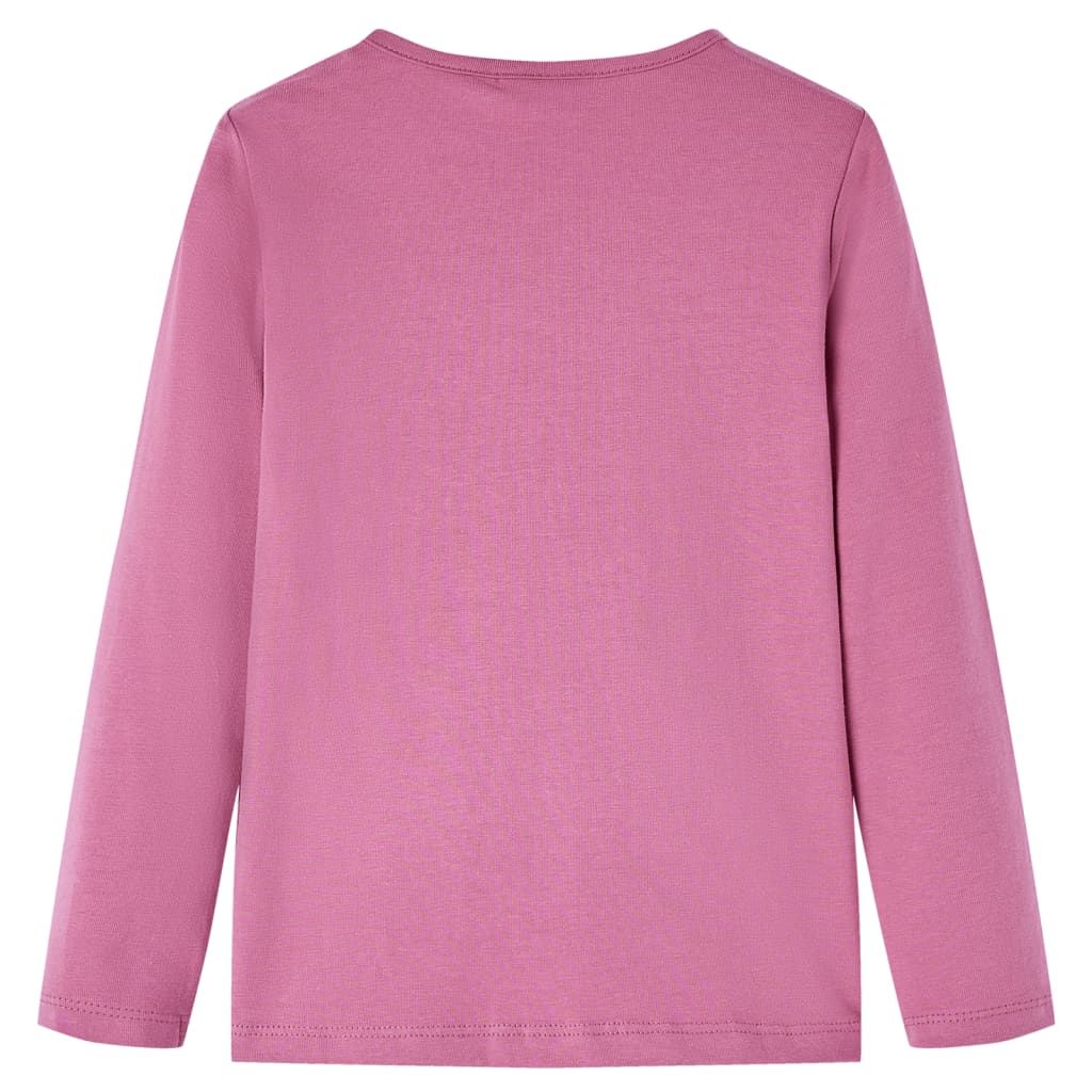 Maglietta da Bambina Maniche Lunghe Lampone 92 vidaXL