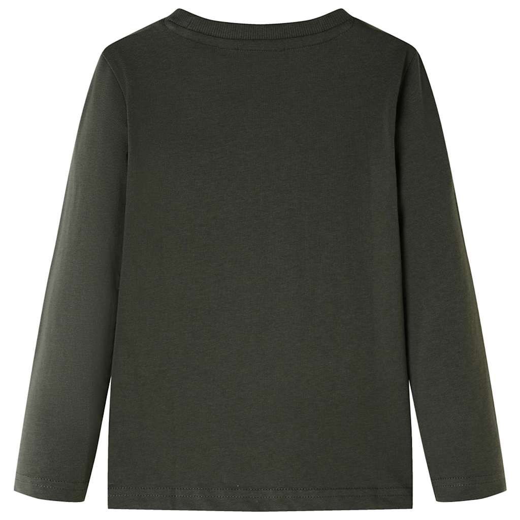 Maglietta per Bambini Maniche Lunghe Cachi 116 vidaXL