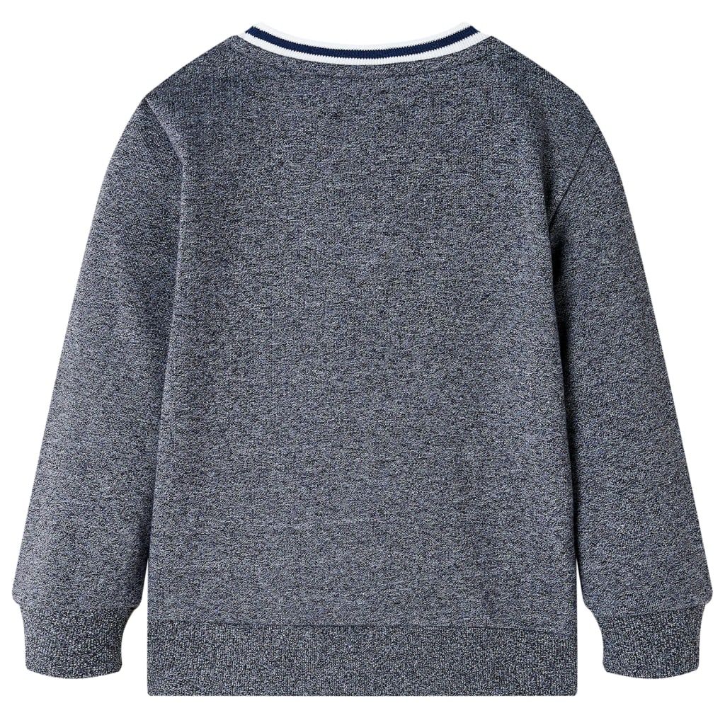 Felpa per Bambini Blu Marino Mélange 140 vidaXL