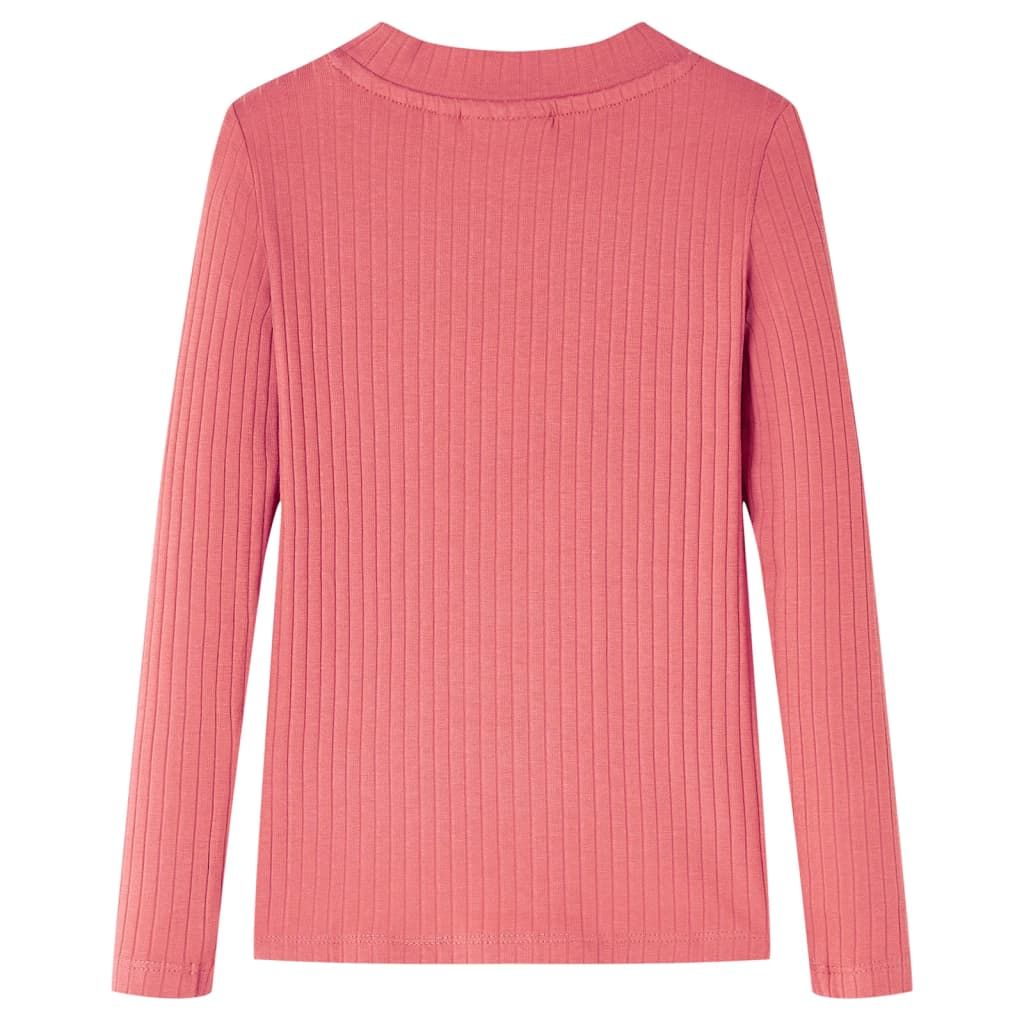Maglietta da Bambina a Maniche Lunghe Rosa Antico 92 vidaXL