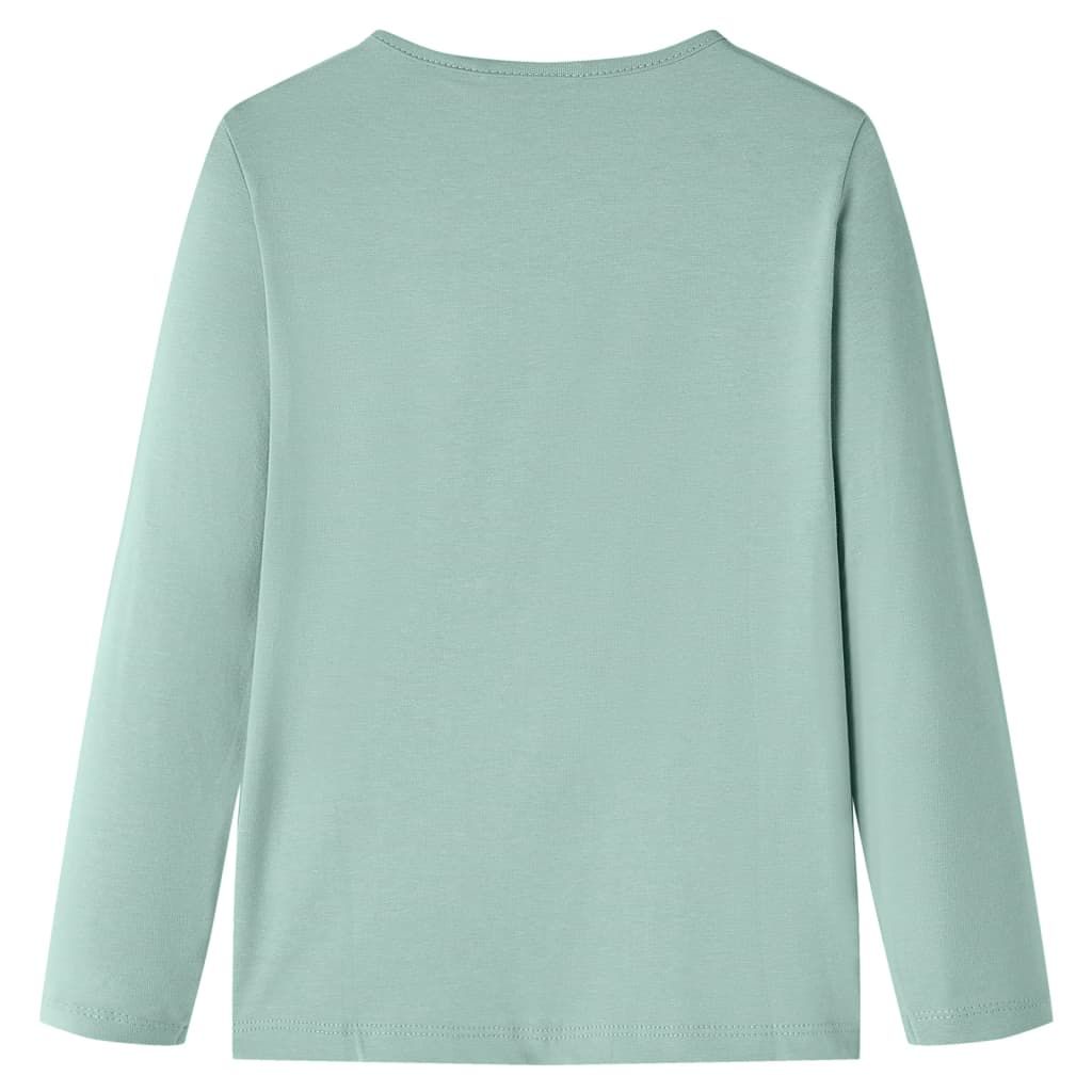 Maglietta da Bambina Maniche Lunghe Menta Medio 116 vidaXL