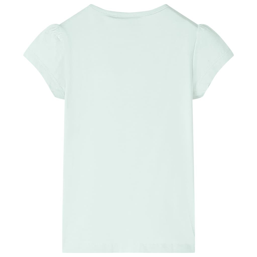 Maglietta da Bambina Menta Chiaro 128 vidaXL